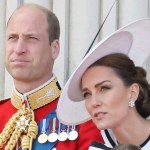 Prince George of Wales, Prince William, Prince of Wales, Prince Louis of Wales, Princess Charlotte of Wales and Catherine, Princess of Wales on the balcony of Buckingham Palace during Trooping the Colour on June 15, 2024 in London, England. Trooping the Colour is a ceremonial parade celebrating the official birthday of the British Monarch. The event features over 1,400 soldiers and officers, accompanied by 200 horses. More than 400 musicians from ten different bands and Corps of Drums march and perform in perfect harmony.